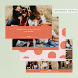 "Retro Print" - Retired Holiday Cards in Peach by Jody Wody - Back of Card