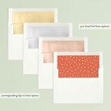 "Retro Print" - Retired Holiday Cards in Peach by Jody Wody - Envelope Liners
