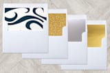 "Cheers To New Beginnings" - Retired Holiday Cards in Navy by Mai Jimenez - Envelope Liners