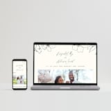 "Elysium" - RSVP Postcards in Linen by Design Lotus - FREE Wedding Website