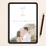 "Handwritten" - RSVP Postcards in Obsidian by Jennifer Postorino - FREE Wedding Website