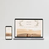 "Preserved Fall Botanicals" - RSVP Postcards in Linen by Erin Deegan - FREE Wedding Website