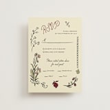 "Love Rests in a Garden" - RSVP Postcards in Pomegranate by Helena Vitto - Front