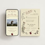 "Love Rests in a Garden" - RSVP Postcards in Pomegranate by Helena Vitto - FREE Wedding Website