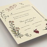 "Love Rests in a Garden" - RSVP Postcards in Pomegranate by Helena Vitto - Detail