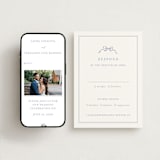 "Be With You" - RSVP Postcards in French by Design Lotus - FREE Wedding Website