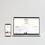 "Modern Bliss" - RSVP Postcards in Cream by Elly - FREE Wedding Website