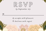 "Classic Floral" - RSVP Postcards in Spring Blush by Alethea and Ruth - Detail