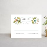 "Floral Ampersand" - RSVP Postcards in Sea Breeze by Jennifer Wick - Front