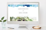 "Gallery Abstract Art" - RSVP Postcards in Ocean by Alethea and Ruth - FREE Wedding Website