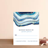"Gilt Agate" - RSVP Postcards in Navy by Kaydi Bishop - Front