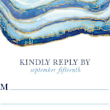 "Gilt Agate" - RSVP Postcards in Navy by Kaydi Bishop - Detail