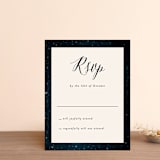 "Outside" - RSVP Postcards in Navy by Rebecca Bowen - Front