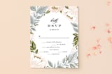 "Peony Floral Frame" - RSVP Postcards in Cornflower by Alethea and Ruth - Front