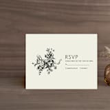 "Elegance Illustrated" - RSVP Postcards in Beige by Phrosné Barwood - Front