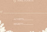 "Lace and Kraft" - RSVP Postcards in Kraft by Katharine Watson - Detail