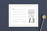 "Wed in Type" - RSVP Postcards in Moss by Ariel Rutland - Front