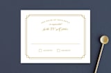 "Luxe Border" - RSVP Postcards in Gold by Sarah Brown - Front