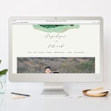"Flow" - RSVP Postcards in Emerald by Three Kisses Studio - FREE Wedding Website