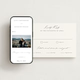 "Mountainview" - RSVP Postcards in Pewter by Sarah Brown - FREE Wedding Website