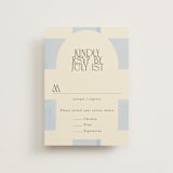 "Checker Wash" - RSVP Postcards in Ivory by Baumbirdy - Front