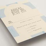 "Checker Wash" - RSVP Postcards in Ivory by Baumbirdy - Detail
