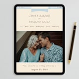 "Checker Wash" - RSVP Postcards in Ivory by Baumbirdy - FREE Wedding Website