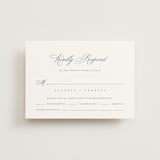 "Empire" - RSVP Postcards in Dusty Blue by Jennifer Postorino - Front