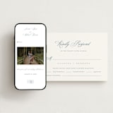"Empire" - RSVP Postcards in Dusty Blue by Jennifer Postorino - FREE Wedding Website
