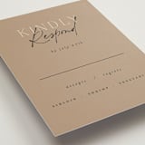 "Modern Traditionalist" - RSVP Postcards in Butterscotch by Morgan Kendall - Detail