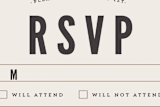 "Classic Type" - RSVP Postcards in Mocha by Melissa Egan of Pistols - Detail