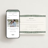 "Block Print Frame" - RSVP Postcards in Fern by Katharine Watson - FREE Wedding Website