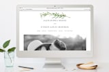 "Simple Sprigs" - RSVP Postcards in Fern by Erin Deegan - FREE Wedding Website