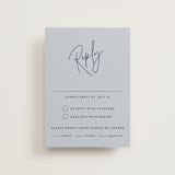 "Marked" - RSVP Postcards in Navy by JoAnn Jinks - Front