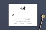 "Love Actually" - RSVP Postcards in Onyx by Design Lotus - Front