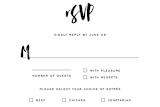 "Love Actually" - RSVP Postcards in Onyx by Design Lotus - Detail