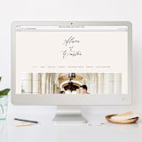 "Timeless" - RSVP Postcards in Taupe by Leah Bisch - FREE Wedding Website