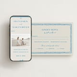 "Mediterraneo" - RSVP Postcards in Ocean by Pati Cascino - FREE Wedding Website