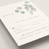 "Silver Dollar Eucalyptus" - RSVP Postcards in Silver Dollar by Shannon Chen of Four Wet Feet Studio - Detail