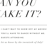 "Bad Dancing" - RSVP Postcards in Dove by Amy Payne - Detail