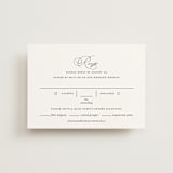 "Initial" - RSVP Postcards in Pearl by Jennifer Postorino - Front