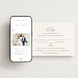 "Initial" - RSVP Postcards in Pearl by Jennifer Postorino - FREE Wedding Website