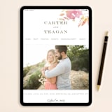 "Stately Florals" - RSVP Postcards in Poppy by Lori Wemple - FREE Wedding Website