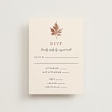 "Leaf Print" - RSVP Postcards in Rust by Katharine Watson - Front