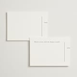 "Sense and Sensibility" - RSVP Postcards in Cloud by Design Lotus - Back of Card