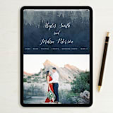 "Mountain Retreat" - RSVP Postcards in Evening Sky by Design Lotus - FREE Wedding Website