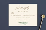 "Painted Ferns" - RSVP Postcards in Cream by Amy Kross - Front