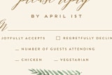 "Painted Ferns" - RSVP Postcards in Cream by Amy Kross - Detail