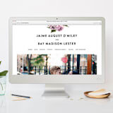 "Peony" - RSVP Postcards in Ice Mist by Cass Loh - FREE Wedding Website