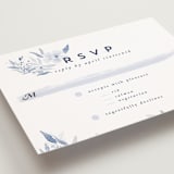 "Poetic Watercolor Flowers" - RSVP Postcards in Periwinkle by Qing Ji - Detail